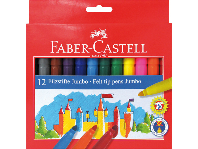 Faber-Castell viltstift jumbo set 12