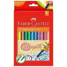 Faber-Castell waskrijt draaibaar 12 stuks