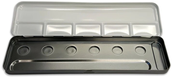 Finetec zwart metalen blik - leeg 6