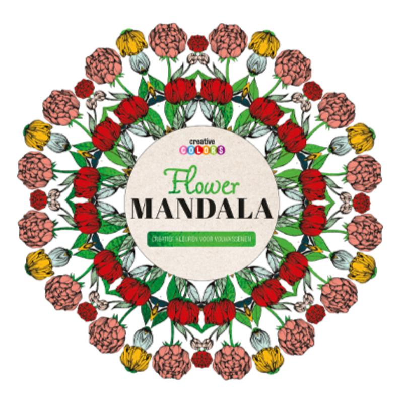 Flower mandala, creatief kleuren voor volwassenen