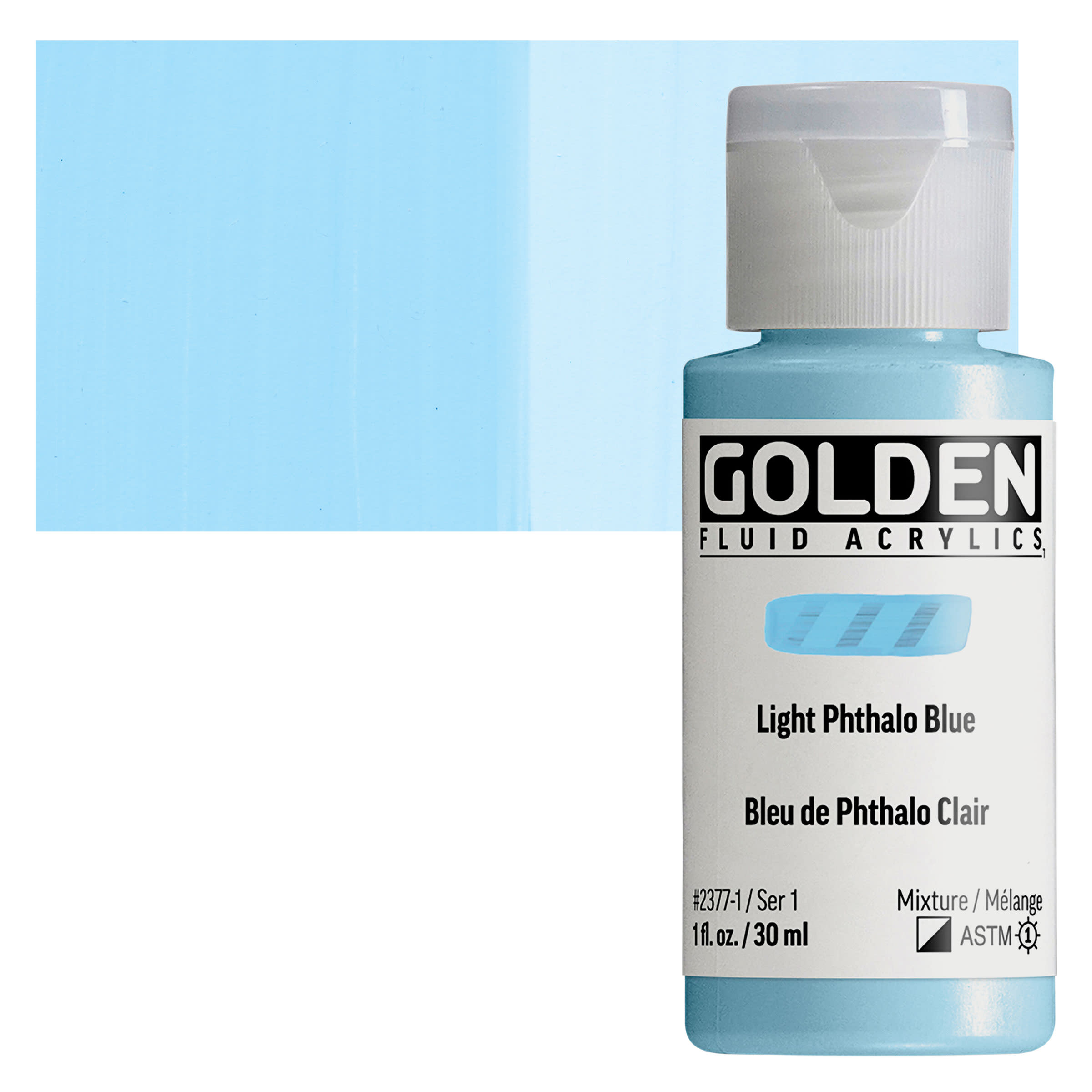 Golden fluid acrylics 30ml – S1 – 2377 light phthalo blue