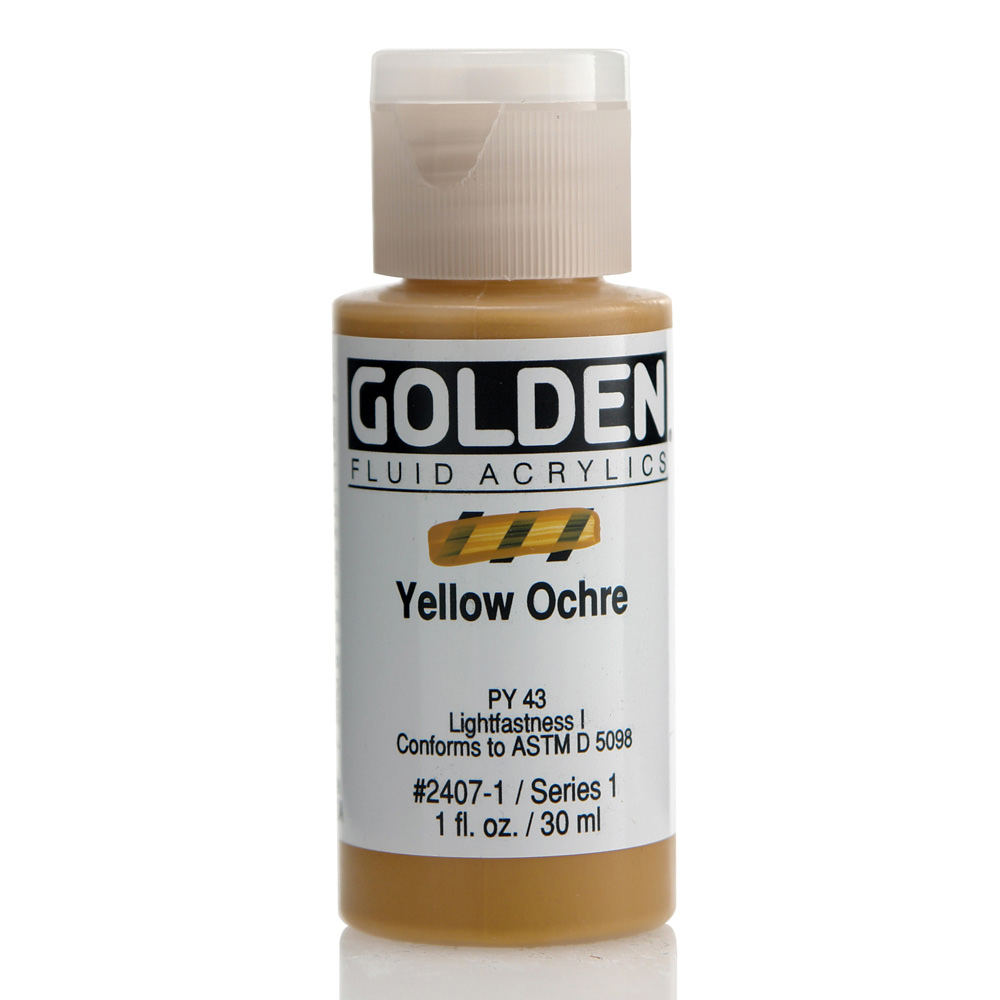 Golden fluid acrylics 30ml – S1 – 2407 yellow ochre