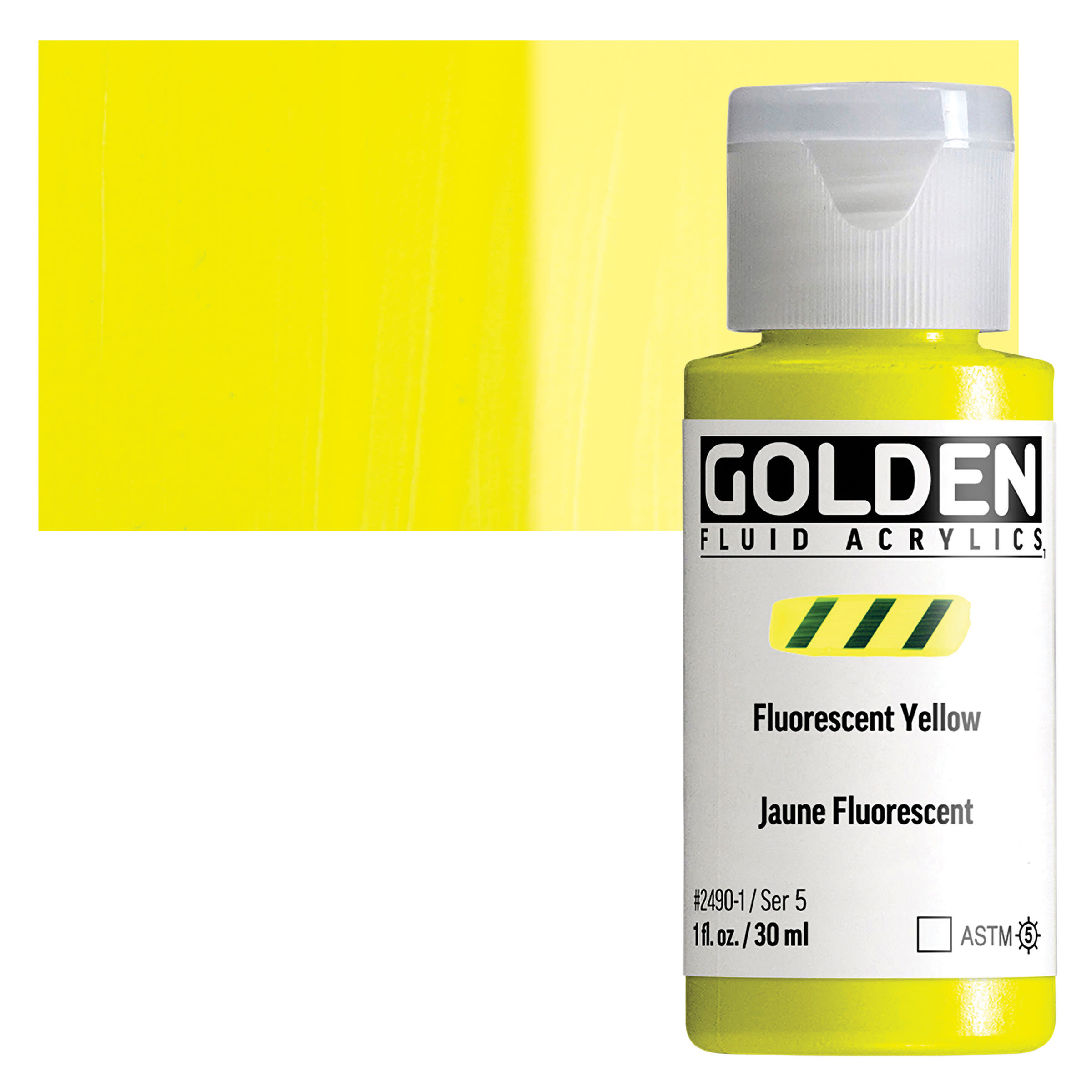 Golden fluid acrylics 30ml – S5 – 2490 fluorescent yellow