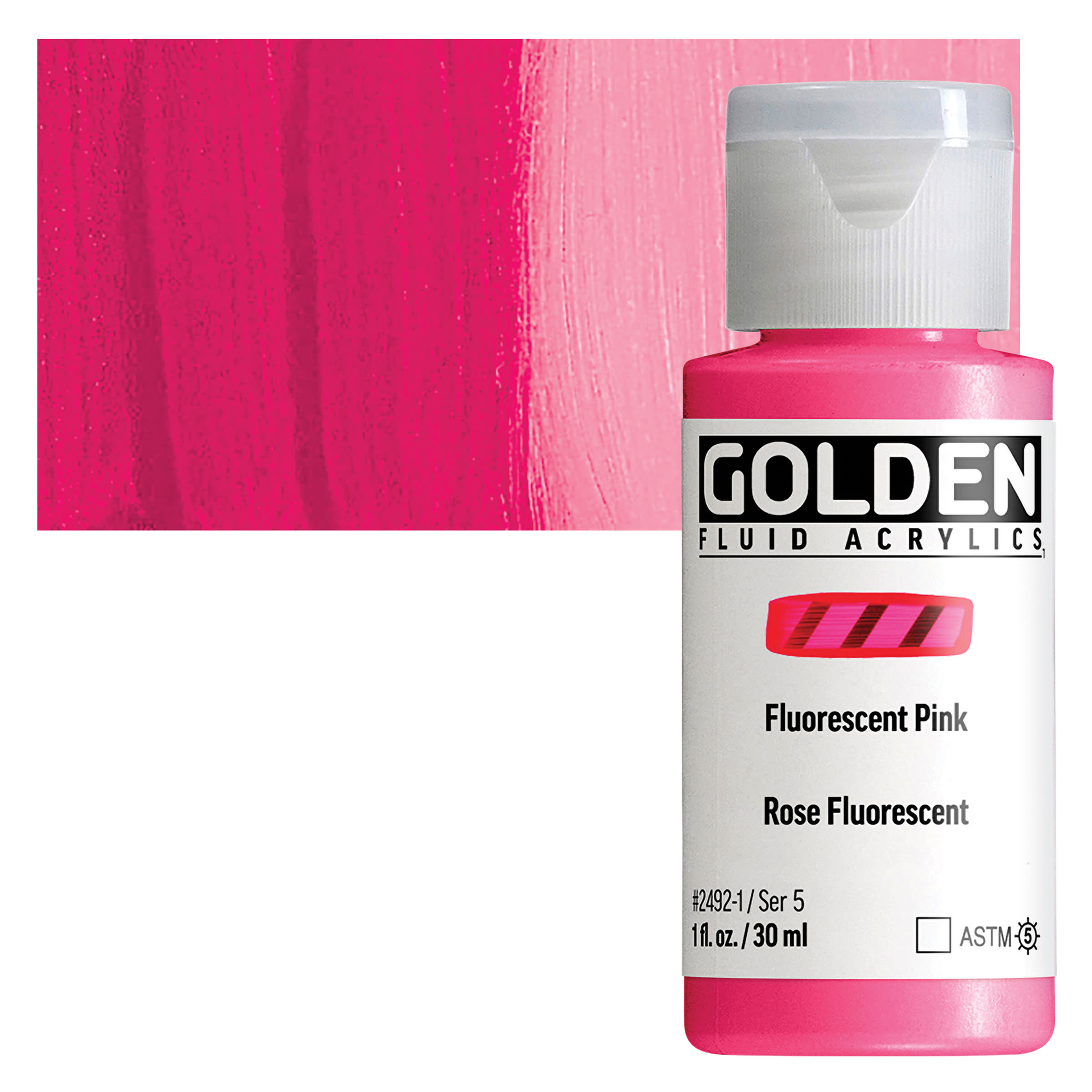 Golden fluid acrylics 30ml – S5 – 2492 fluorescent pink