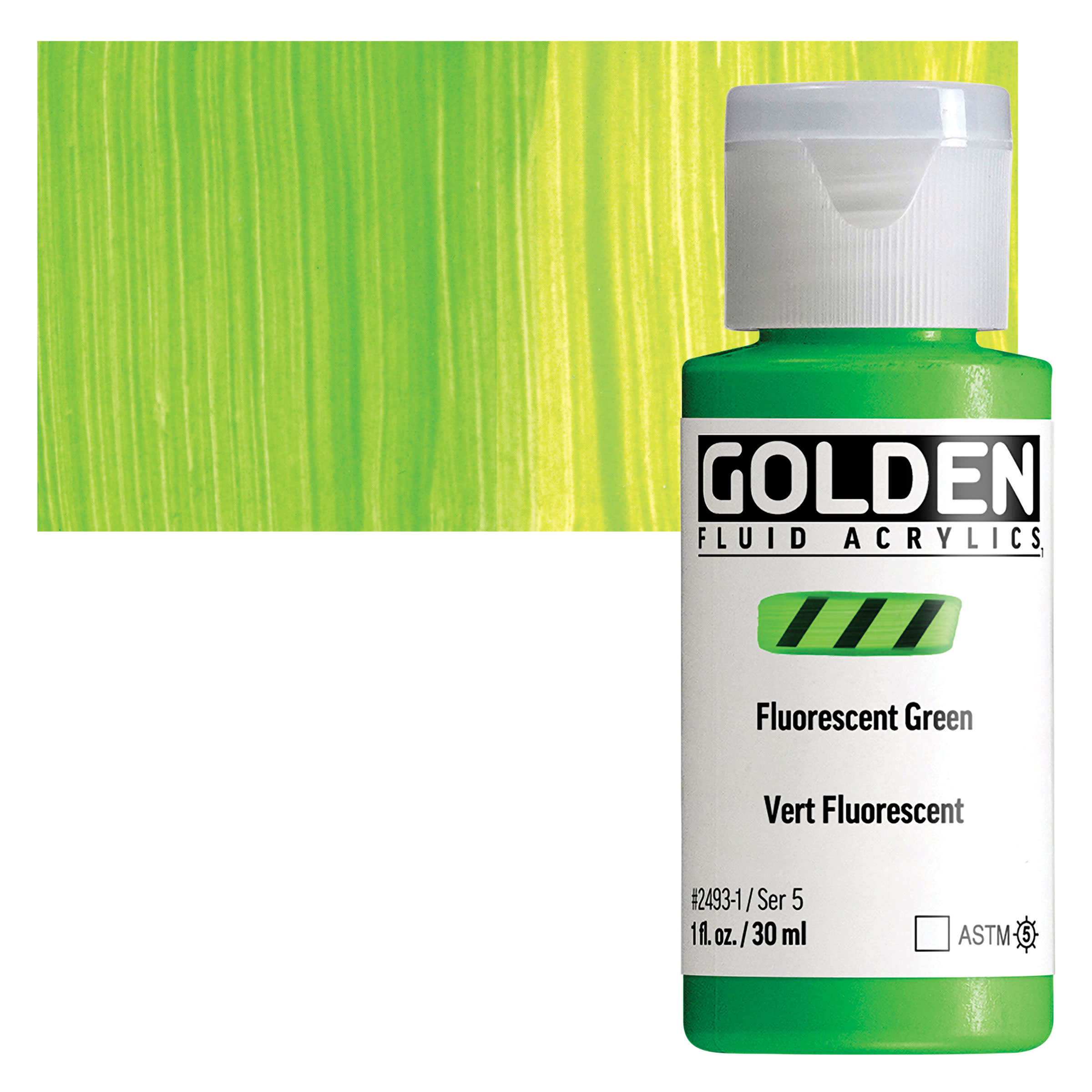 Golden fluid acrylics 30ml – S5 – 2493 fluorescent green
