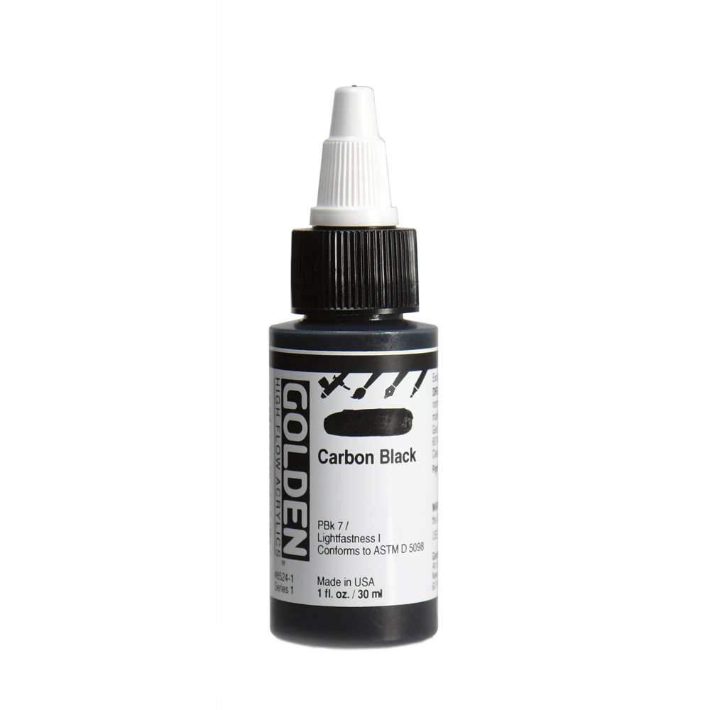 Golden high flow acrylics 30ml – S1 – 8524 carbon black