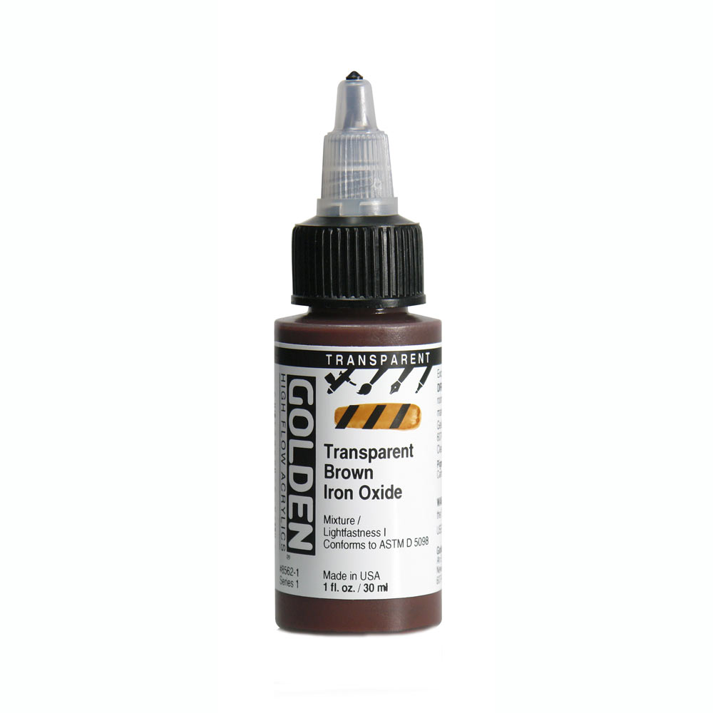 Golden high flow acrylics 30ml – S1 – 8562 transparant brown iron oxide