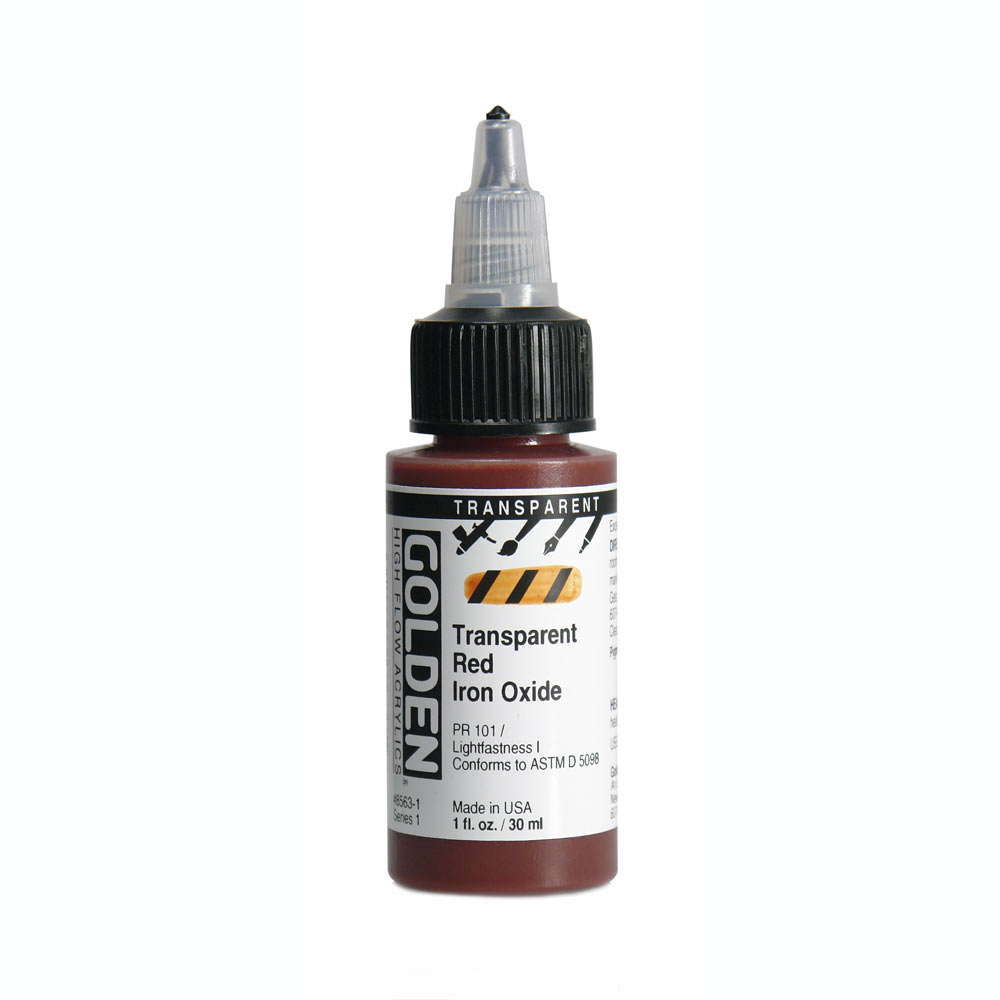 Golden high flow acrylics 30ml – S1 – 8563 transparant red iron oxide