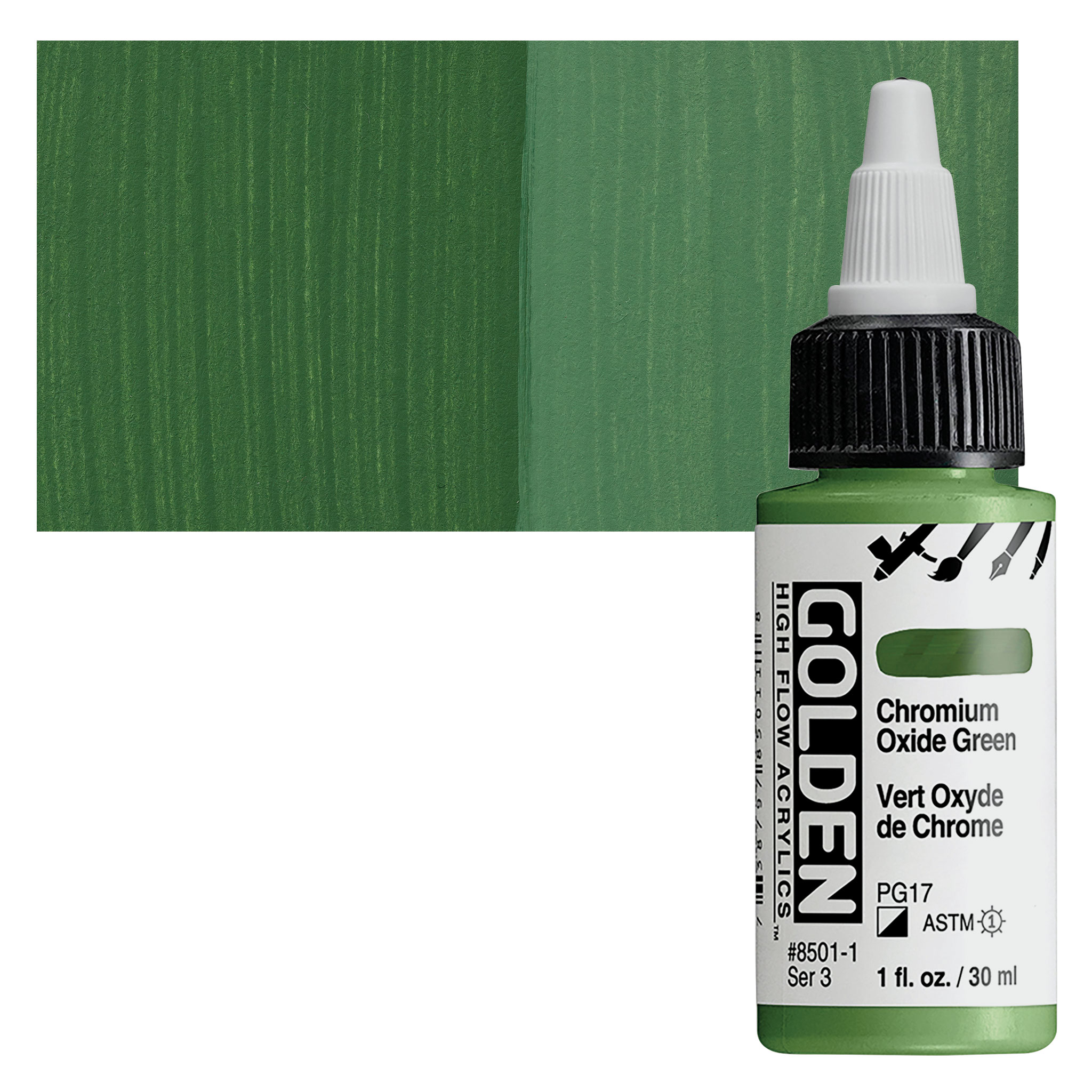 Golden high flow acrylics 30ml - S3 - 8501 chromium oxide green