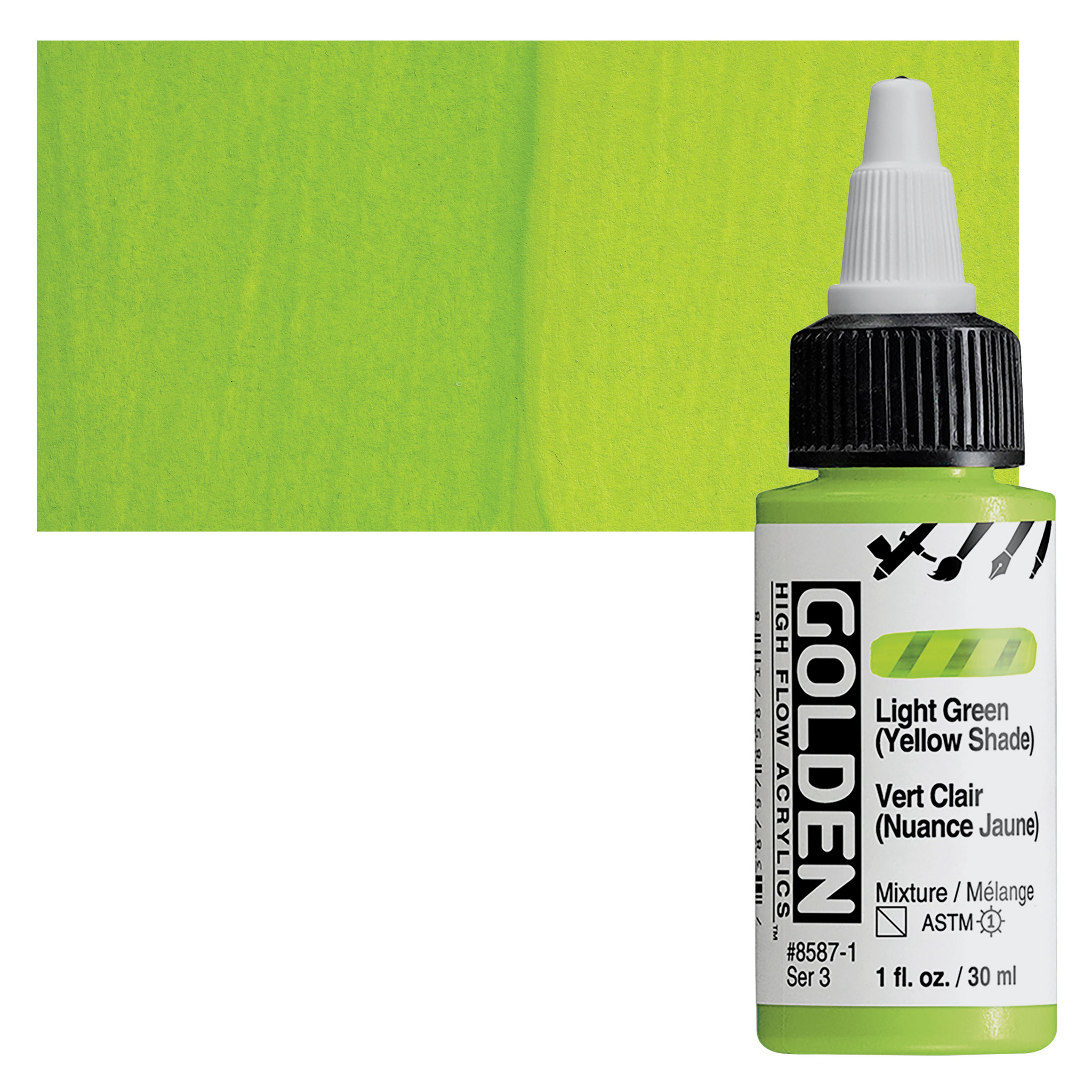 Golden high flow acrylics 30ml - S3 - 8587 light green (yellow shade)