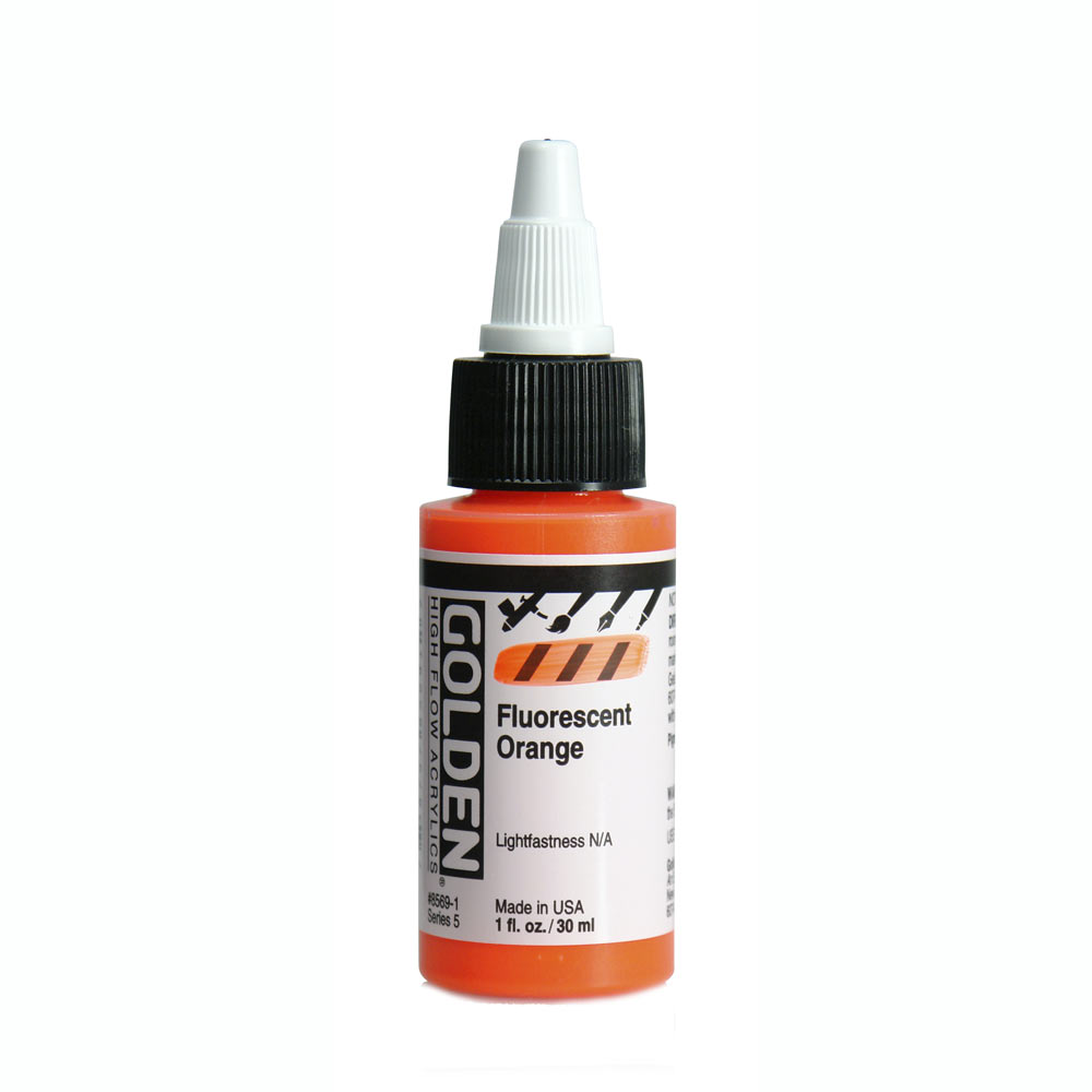 Golden high flow acrylics 30ml – S5 – 8569 fluorescent orange