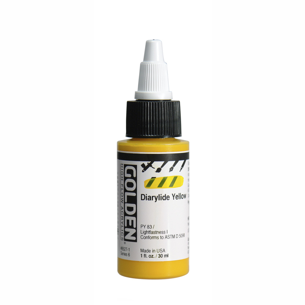 Golden high flow acrylics 30ml – S6 – 8527 diarylide yellow