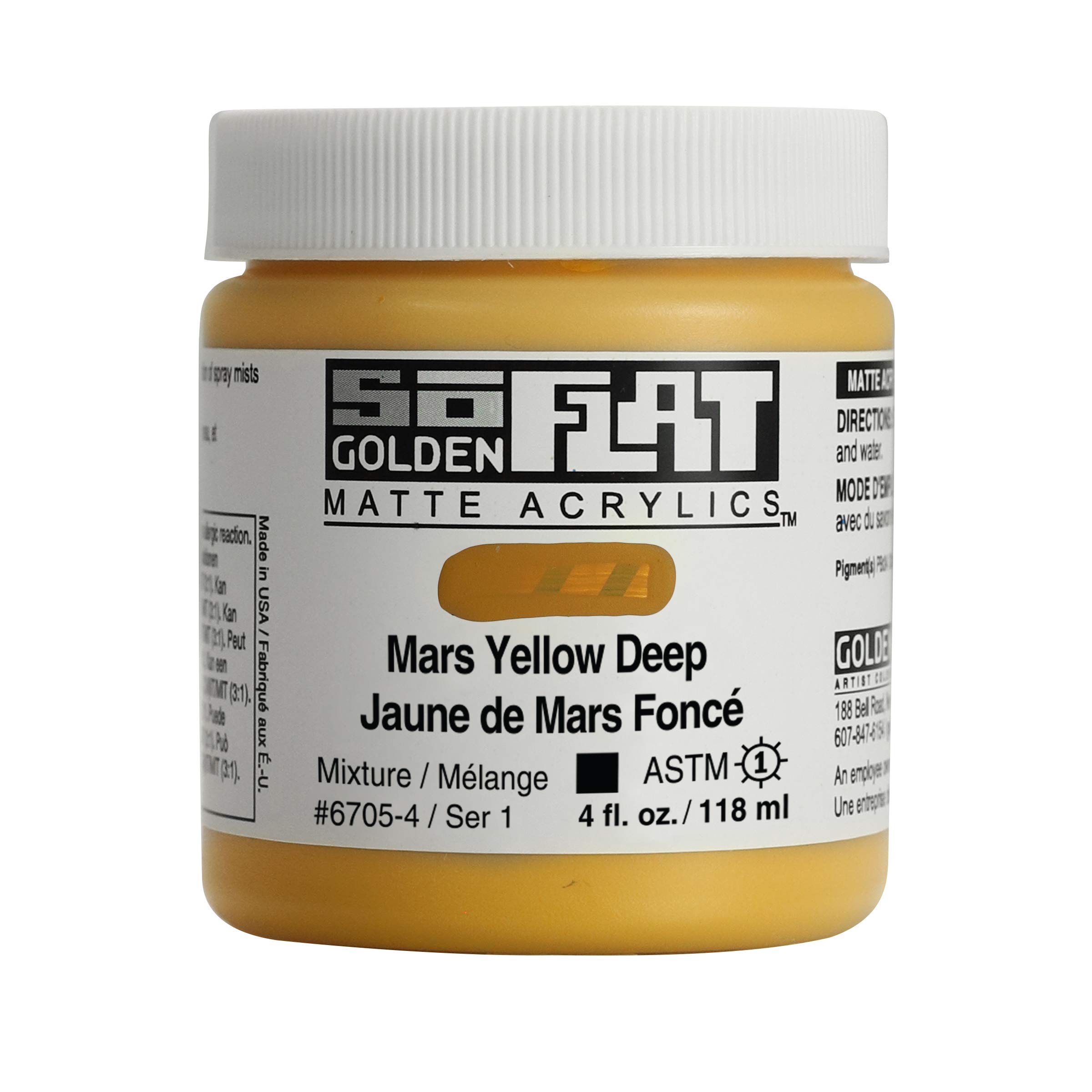 Golden so flat matte acrylics 118ml – S1 – 6705 Mars Yello Deep
