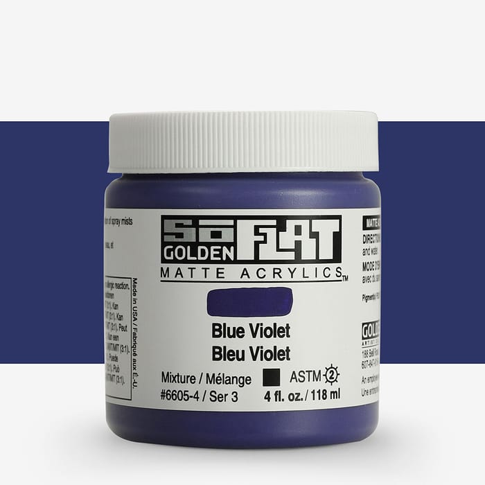 Golden so flat matte acrylics 118ml – S3 – 6605 blue violet