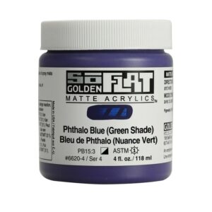 Golden so flat matte acrylics 118ml – S4 – 6620 Phthalo blue (green shade)