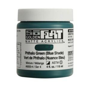 Golden so flat matte acrylics 118ml – S4 – 6650 phthalo green (blue shade)