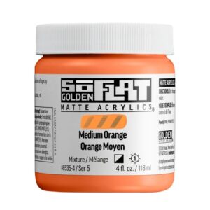 Golden so flat matte acrylics 118ml – S5 – 6535 medium orange