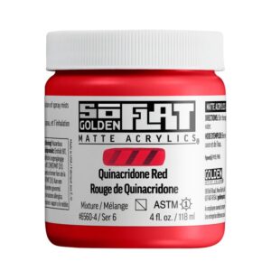 Golden so flat matte acrylics 118ml – S6 - 6560 Quinacridone red