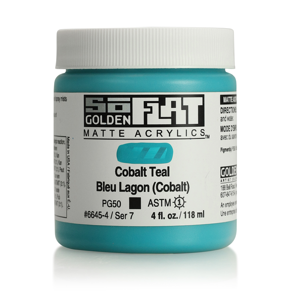 Golden so flat matte acrylics 118ml – S7 – 6645 cobalt teal
