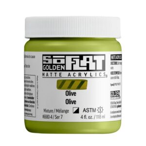 Golden so flat matte acrylics 118ml – S7 – 6680 olive