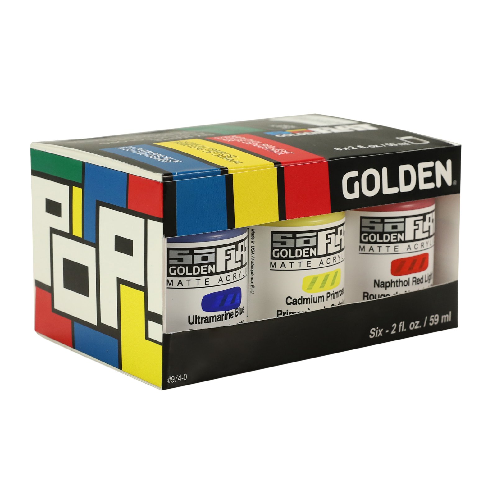 Golden so flat matte acrylics 59ml - set pop