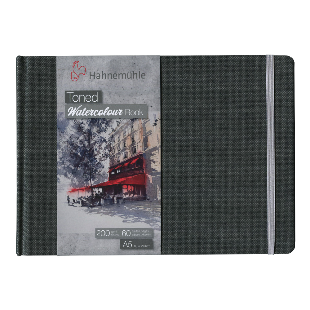 Hahnemhle watercolour book A5 200gr toned grey landscape
