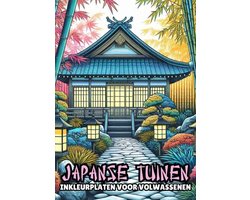 Japanse tuinen inkleurplaten voor volwassenen