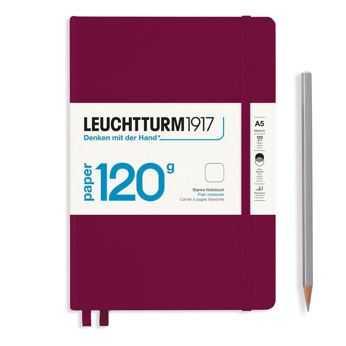 Leuchtturm1917 medium 120gr - plain - port red