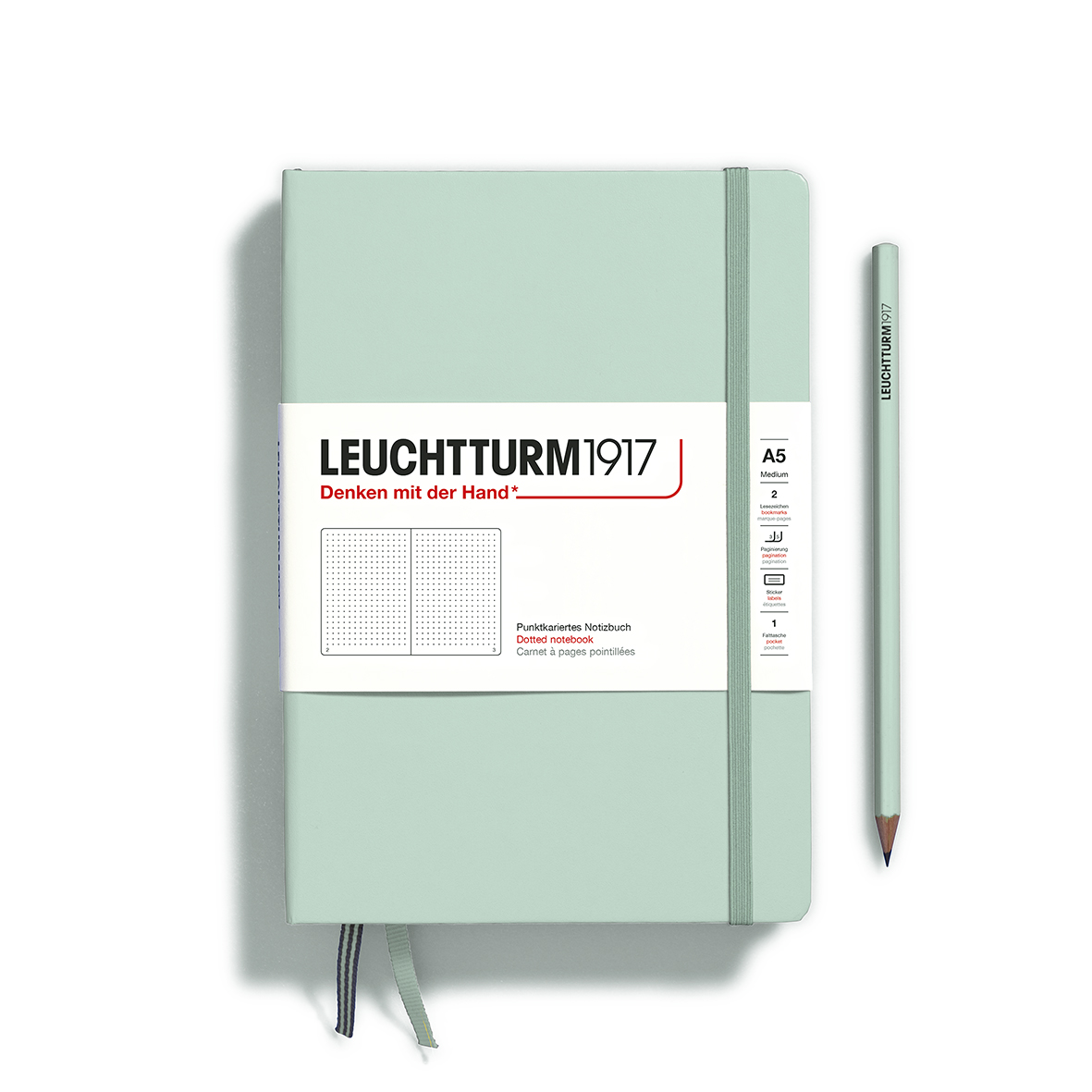 Leuchtturm1917 medium - dotted - mint green