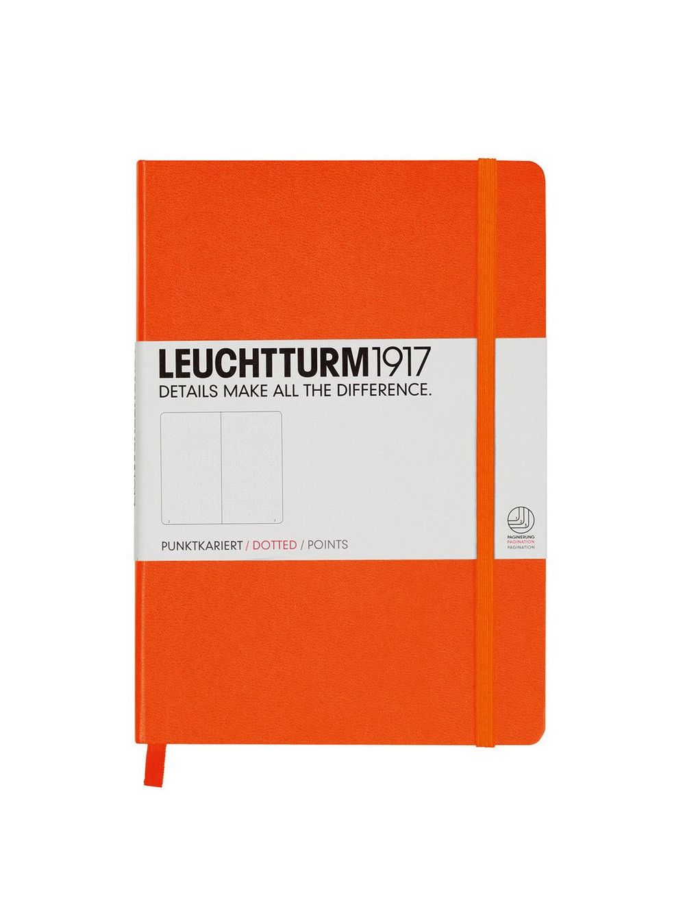 Leuchtturm1917 medium dotted oranje