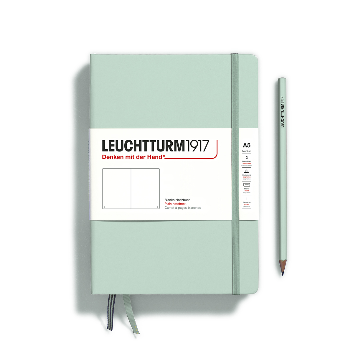Leuchtturm1917 medium - plain - mint green