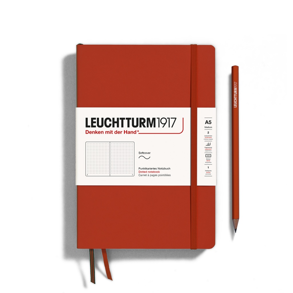 Leuchtturm1917 medium softcover - dotted - fox red