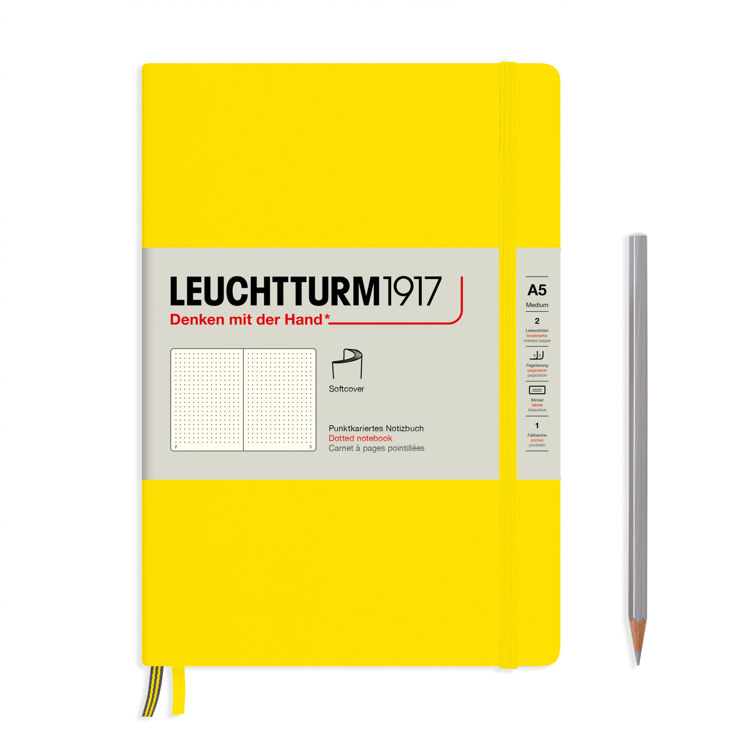 Leuchtturm1917 medium softcover - dotted - lemon