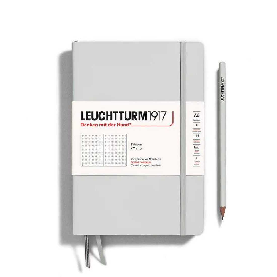 Leuchtturm1917 medium softcover - dotted - light grey