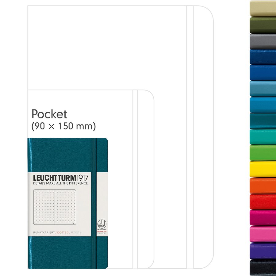 Leuchtturm1917 pocket dotted pacific green