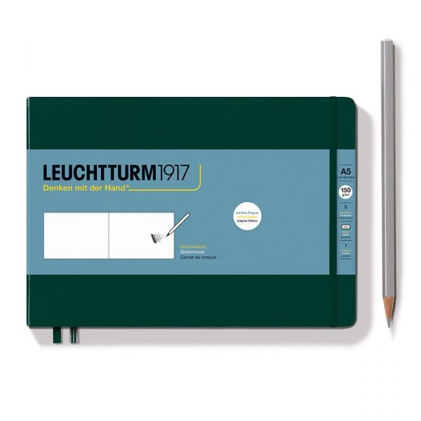Leuchtturm1917 Sketch book 150gr medium landscape - green forest
