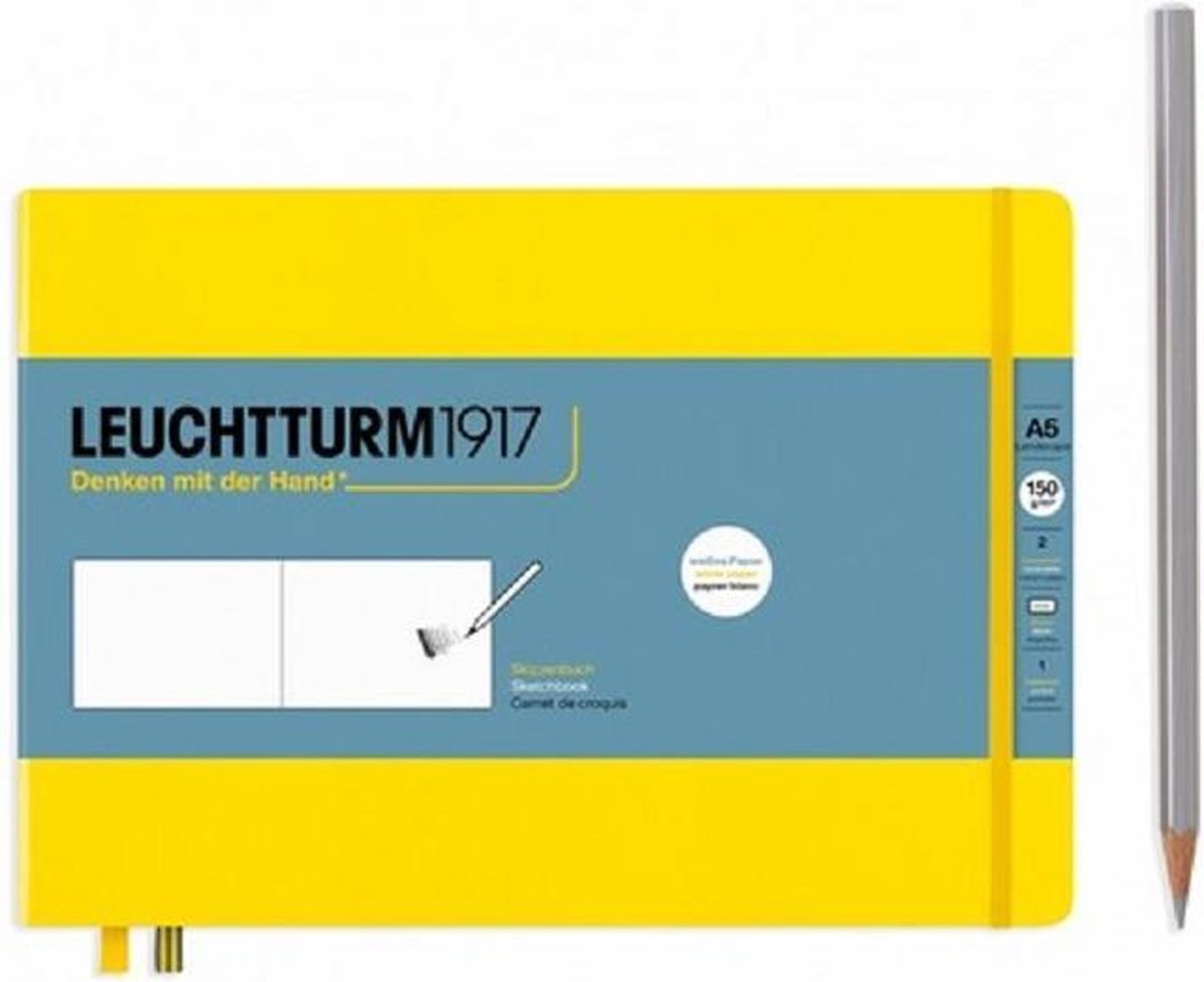Leuchtturm1917 Sketch book 150gr medium landscape - lemon