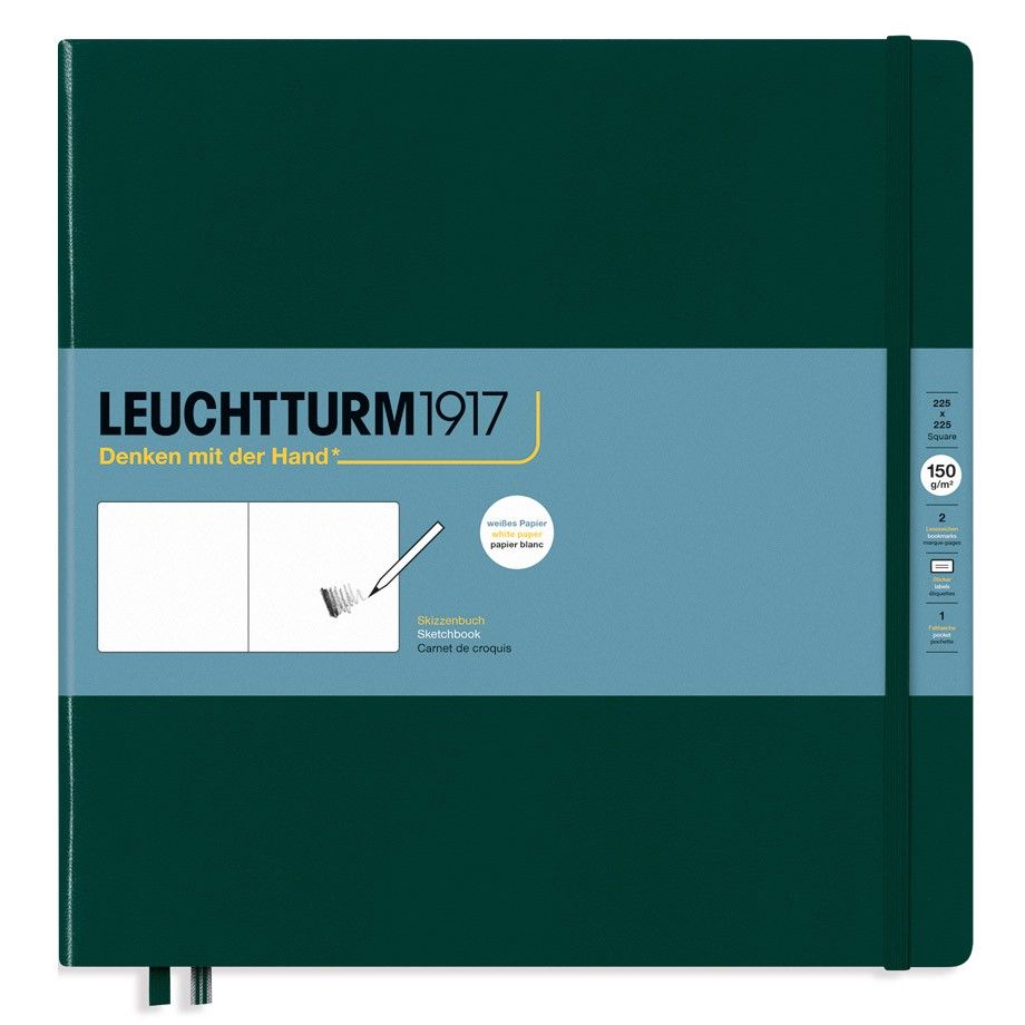 Leuchtturm1917 Sketch book 150gr square - forest green