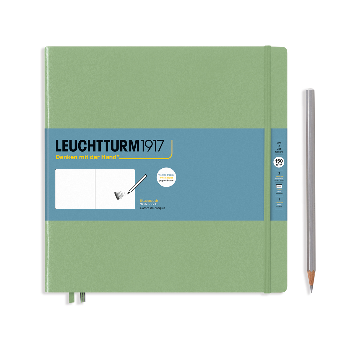 Leuchtturm1917 Sketch book 150gr square - sage