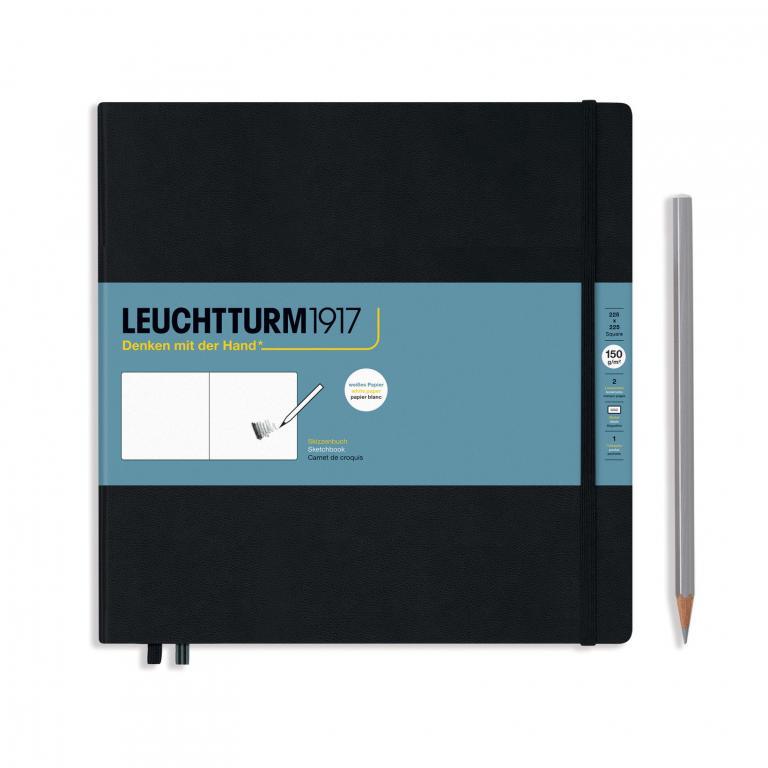 Leuchtturm1917 Sketch book 150gr square - zwart