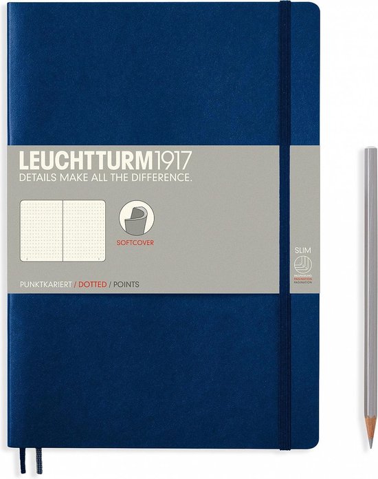 Leuchtturm1917 soft cover B5 -dotted- navy