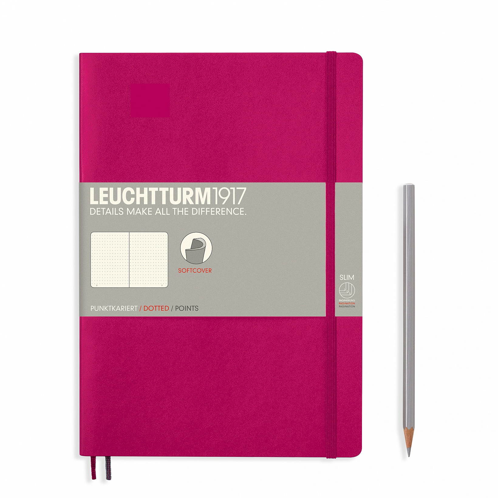 Leuchtturm1917 soft cover B6+ dotted berry
