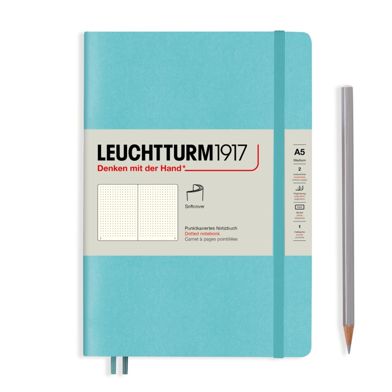 Leuchtturm1917 soft cover medium A5 Aquamarine dotted