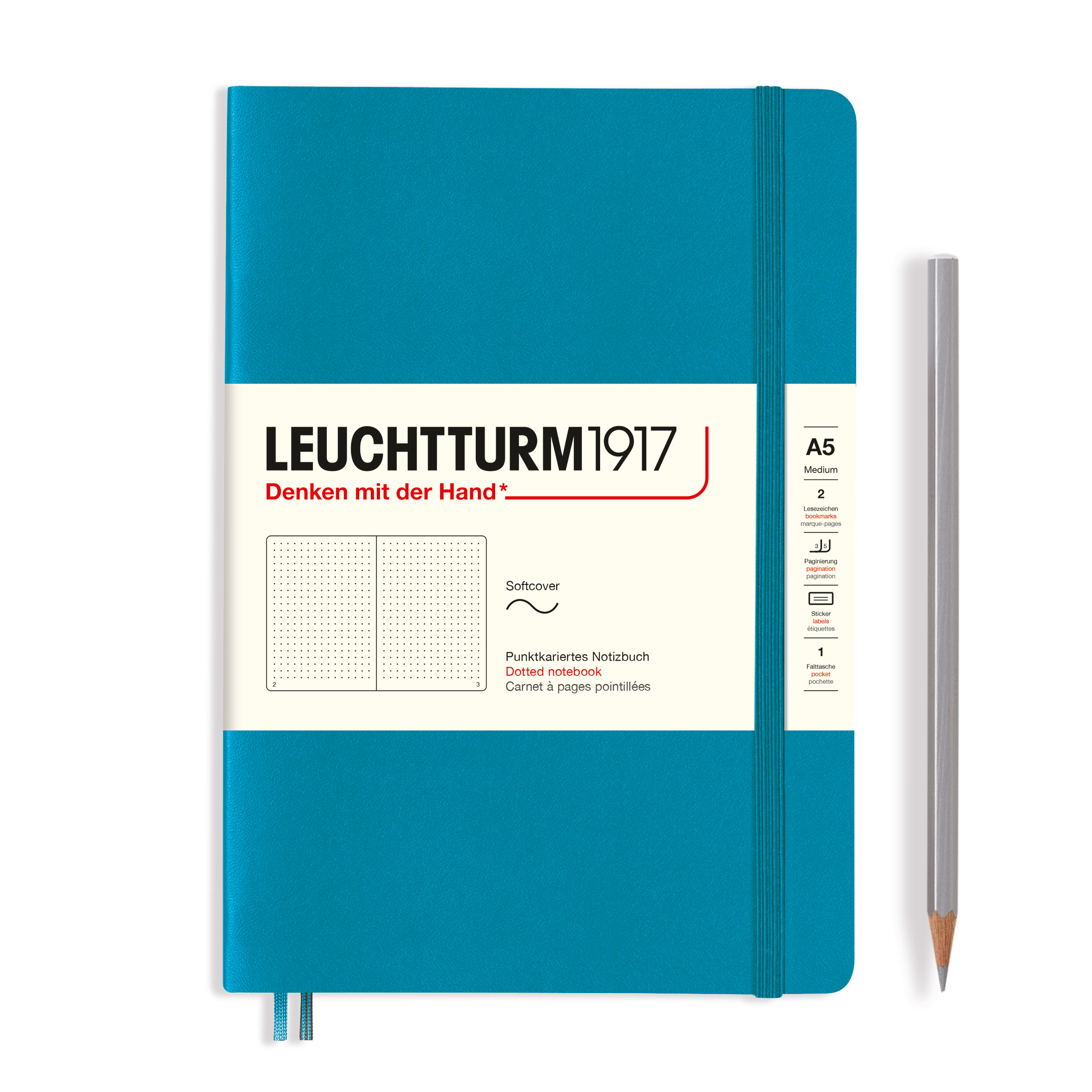 Leuchtturm1917 soft cover medium A5 - dotted - ocean