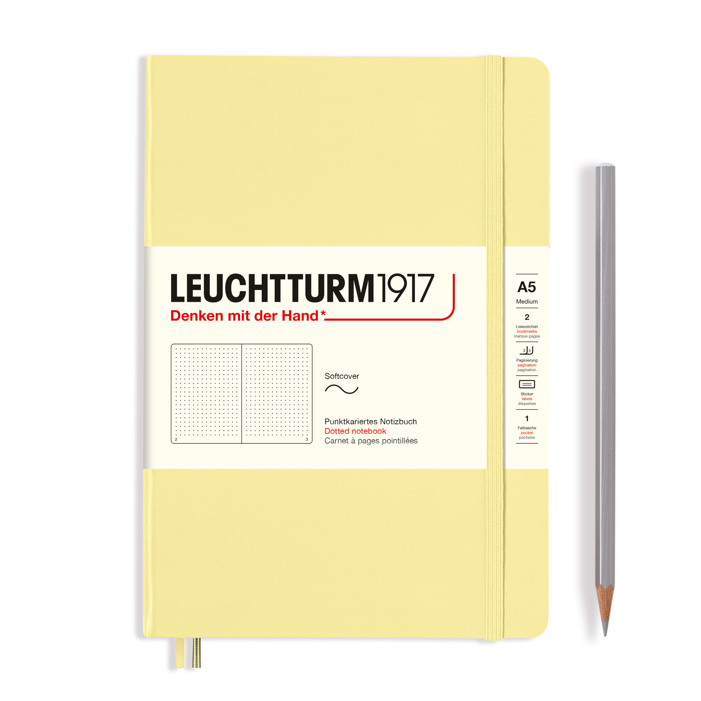 Leuchtturm1917 soft cover medium A5 - dotted - vanilla