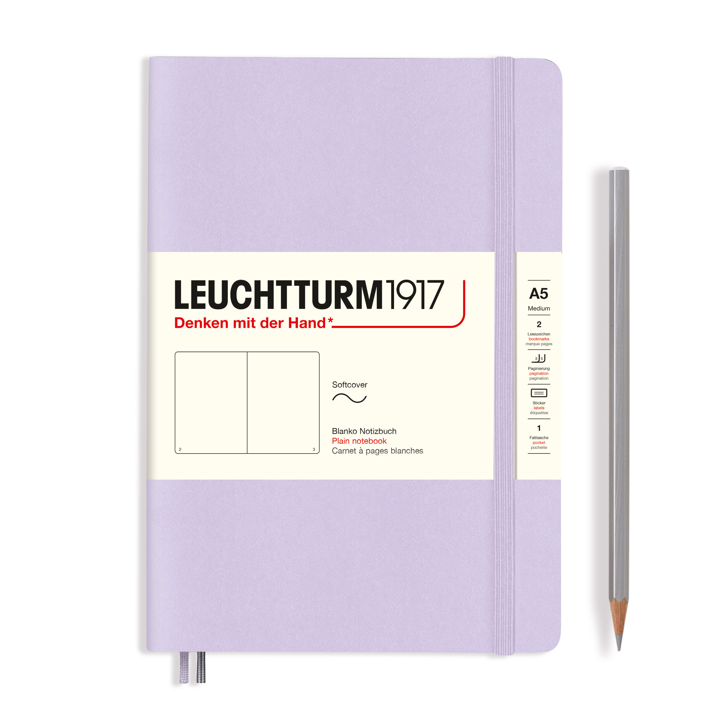 Leuchtturm1917 soft cover medium A5 - plain - lilac