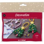 Mini hobbyset decoratie - hartjes en kerstbomen