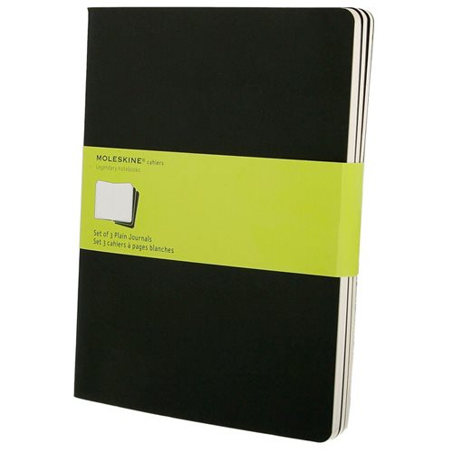 Moleskine Cahier Journals XL Plain Black