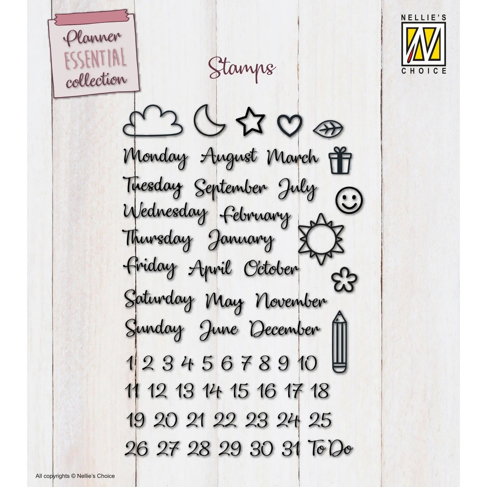 Nellie's Choice - Clear Stamps Planner Essentials Engels
