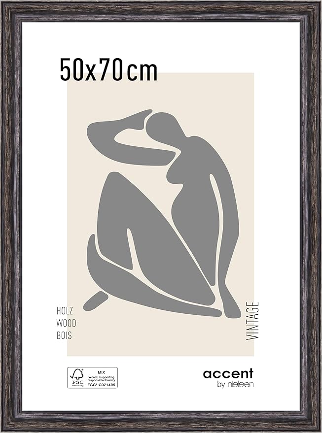 Nielsen wissellijst Accent vintage 50 x 70 - zwart - alleen afhalen Veenendaal